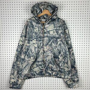 Akimbo Club‎ Real Tree Camo Hoodie Size XXL Full Zip Hood MADE IN LOS ANGELES
